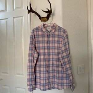 Bixby Men’s plaid button up. XL Blue, Pink, Cream